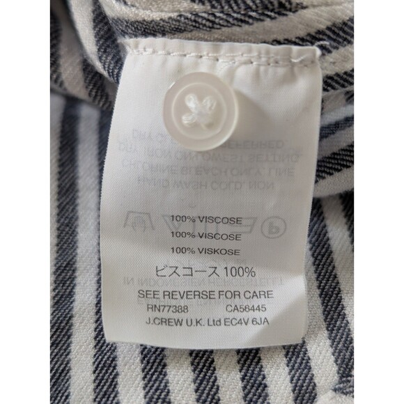 Madewell Gabriel Stripe Shirt Womens XXS Black White Button Up Short Sleeve - Picture 6 of 9